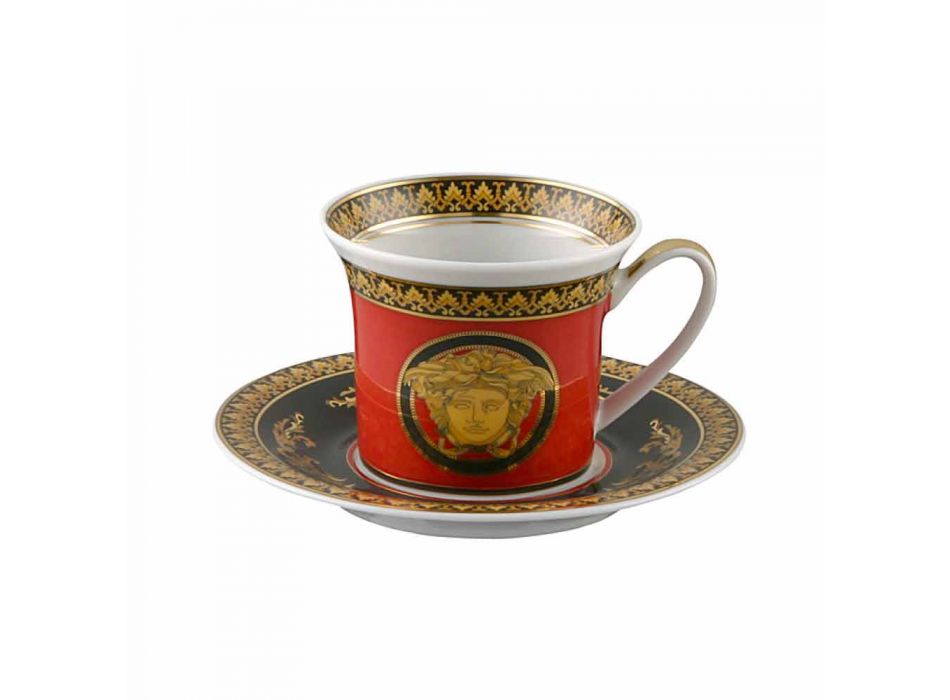 Rosenthal Versace Medusa Red Espresso kop design porcelæn Viadurini