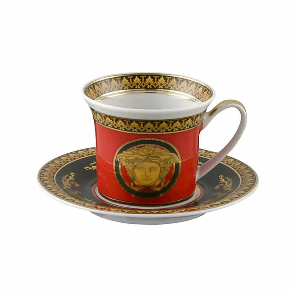 Rosenthal Versace Medusa Red Espresso kop design porcelæn Viadurini