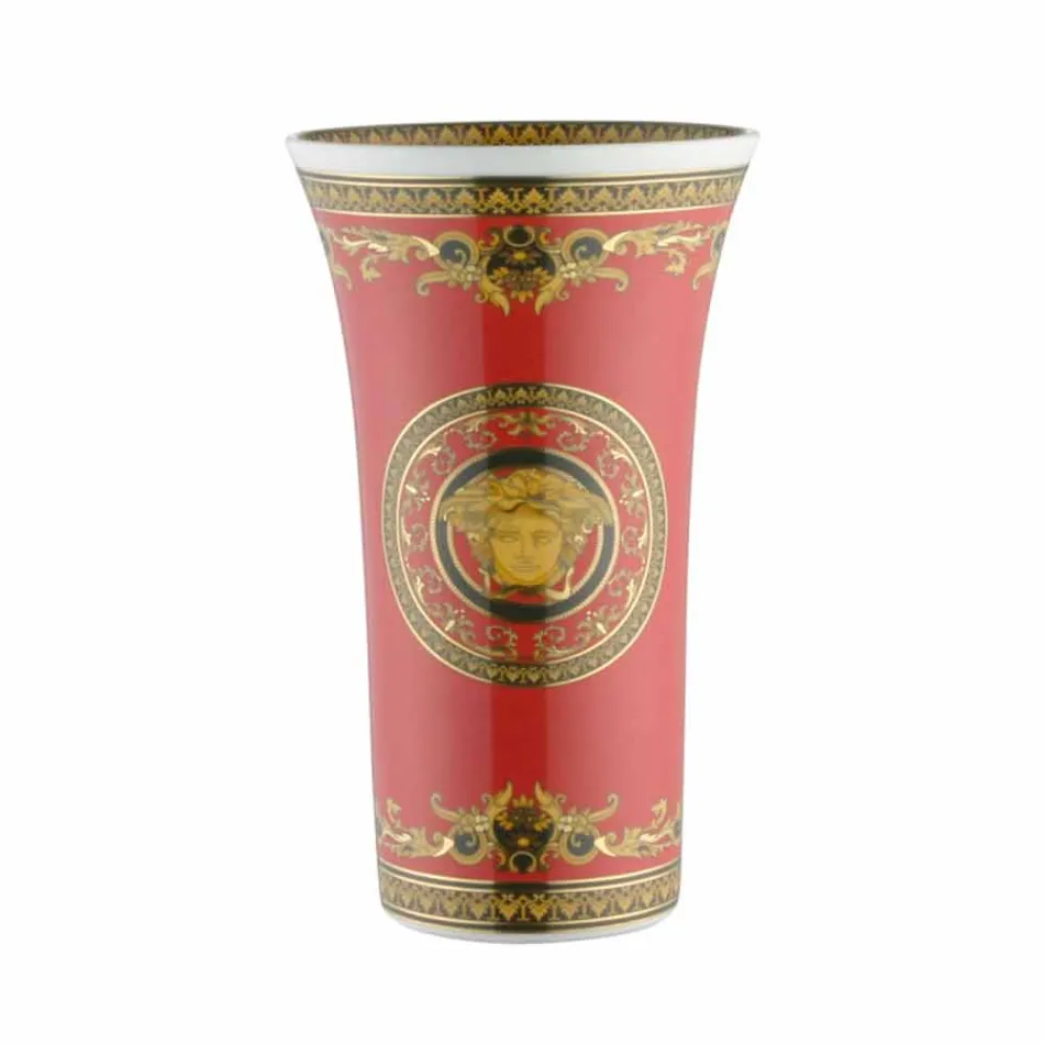 Rosenthal Versace Medusa Red moderne design porcelæn vase 26cm Viadurini