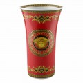 Rosenthal Versace Medusa Red Vase af moderne design porcelæn 34cm