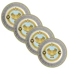 Rosenthal Versace Prestige Gala 4 middagstallerkener Diameter 18 cm - Prestige Viadurini