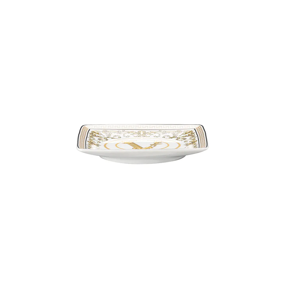 Rosenthal Versace Virtus Gala 6 flade firkantede skåle 15x15 cm i porcelæn - barok Viadurini