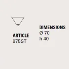 Keramisk roset til lamper sammensætning Battersea 975ST - Toscot Viadurini