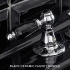 Klassisk 3-hullers bidethane med messinggreb lavet i Italien - Noriana Viadurini