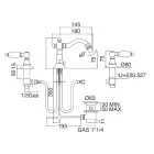 Klassisk 3-hullers bidethane med messinggreb lavet i Italien - Noriana Viadurini