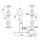 3-hullers bidethane med indvendig levering i håndlavet messing - Fioretta Viadurini
