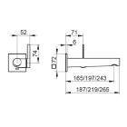 Indbygget vægmonteret håndvaskarmatur med integreret design 3 størrelser - Erkole Viadurini
