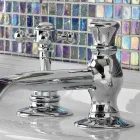 Vintage 3-hullers håndvaskhane i vintage messing Fremstillet i Italien - Elisea Viadurini