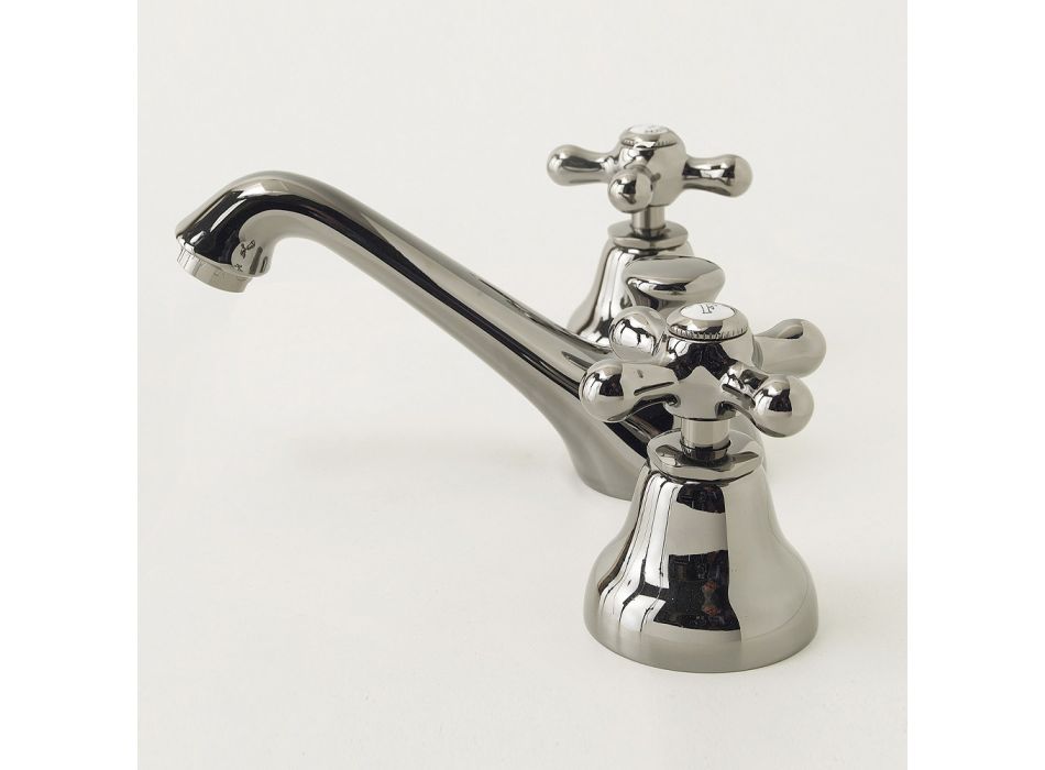 3-hullers messing håndvask armatur med klassisk stil afløb - Ercolina