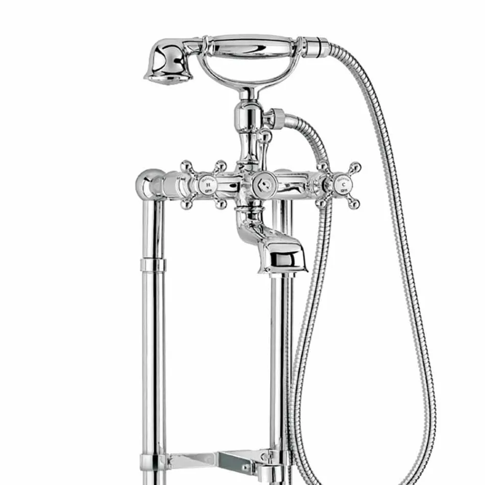 Klassisk armatur til badekar på messingkolonner fremstillet i Italien - Enriko Viadurini