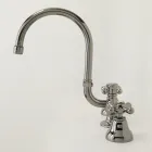 3 hullers håndvaskhane i messing med høj tud og afløb - Ercolina Viadurini