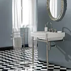 3 hullers håndvaskhane i messing med høj tud og afløb - Ercolina Viadurini