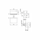 Vægmonteret blandebatteri med vandfaldstud Lavet i Italien - Sika Viadurini