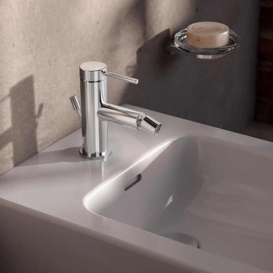 Etgrebs bidet blandingsbatteri af messing, rundt design - Antilio Viadurini