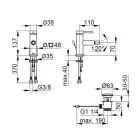 Etgrebs bidet blandingsbatteri af messing, rundt design - Antilio Viadurini