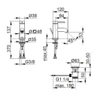 Etgrebs håndvaskarmatur armatur Messing Rundt Design - Antilio Viadurini