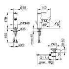 Etgrebs håndvaskarmatur armatur Messing Rundt Design - Antilio Viadurini