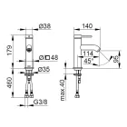 Etgrebs håndvaskarmatur armatur Messing Rundt Design - Antilio Viadurini