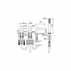 Made in Italy Design 4-huls badekar blandebatteri - Bibo Viadurini