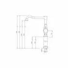 High Barrel Design håndvaskarmatur fremstillet i Italien - Neno Viadurini