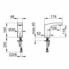 Moderne metalhåndvaskarmatur af metal med infrarød sensor - Gonzo Viadurini