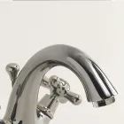 Enkelthuls håndvaskhane i messing med afløb i klassisk stil - Ercolina Viadurini