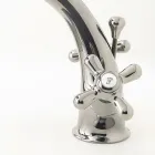 Enkelthuls håndvaskhane i messing med afløb i klassisk stil - Ercolina Viadurini