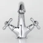 Enkelthuls håndvaskhane i messing med afløb i klassisk stil - Ercolina Viadurini