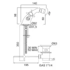 Enkelthuls klassisk bidethane i messing og sommerfuglehåndtag - Miriano Viadurini