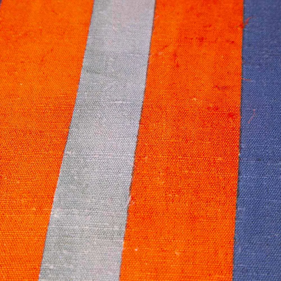 Runner for italiensk kunst produceret og håndmalet i hamp unikt stykke - mærker Viadurini