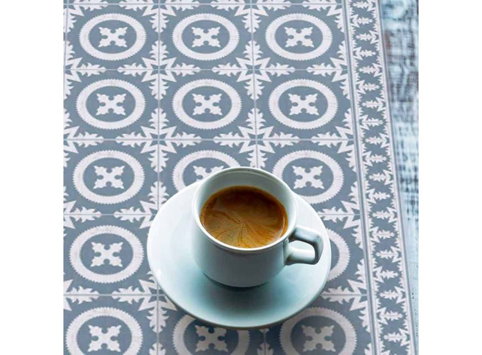 Beige eller blå mønstrede bordløber i Pvc og moderne polyester - Bondo Viadurini