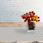 Moderne bordløber i PVC og rektangulær polyester - Costa Viadurini