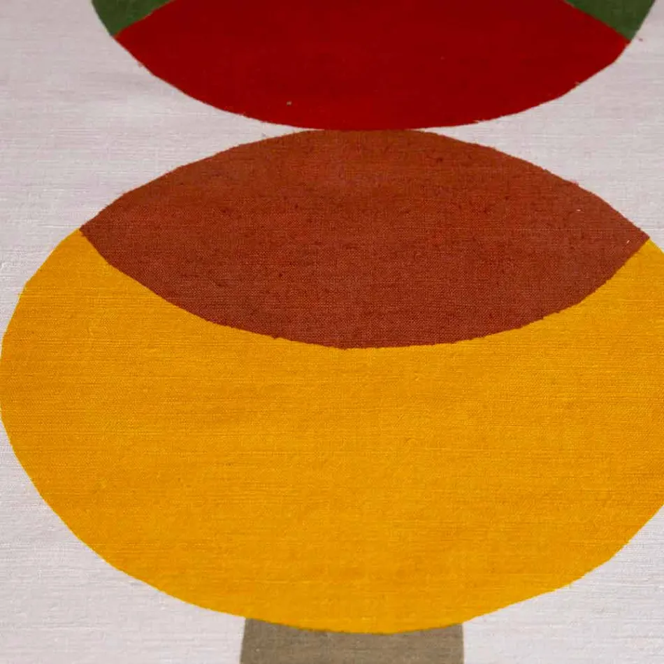 Håndmalet italiensk hamp løber et stykke - mærker Viadurini