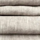 Beige linnedløber med italiensk håndværker luksus foldet kant - Limao Viadurini