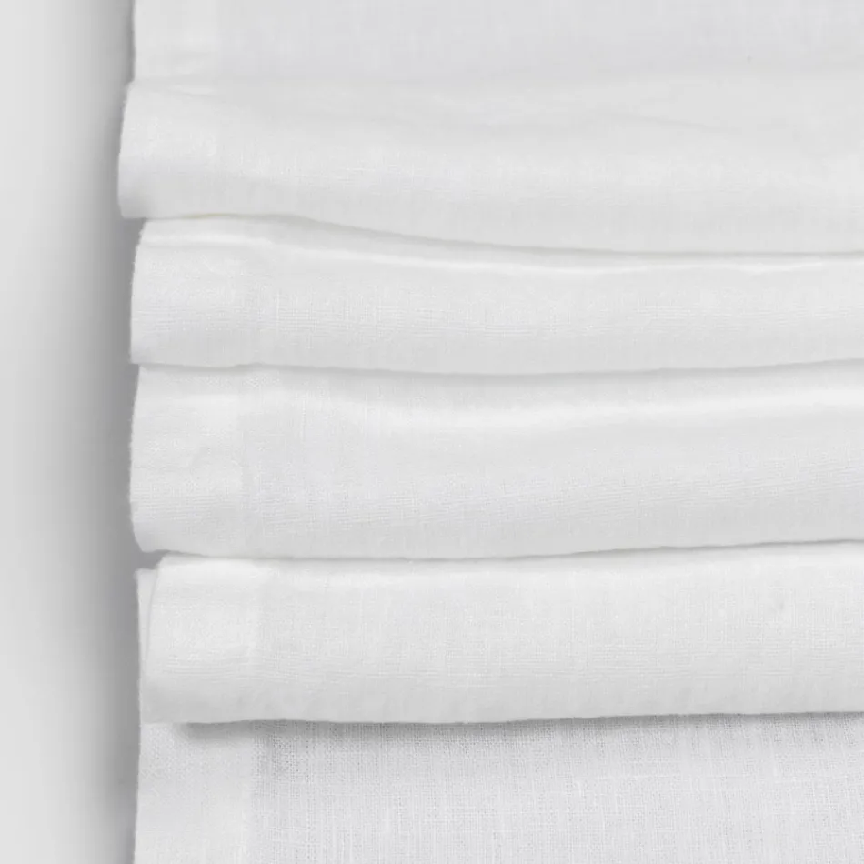 Bordløber i hør med hvid blonde italiensk luksuskvalitet - Farnese Viadurini