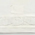 Løber i naturligt hvidt kraftigt linned med italiensk luksusprægning - Limao Viadurini