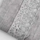 Dynebetræk af hør Opbevaringspose med Sinergia blonder og knapper - Energis Viadurini