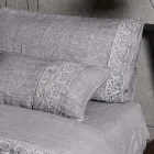 Dynebetræk af hør Opbevaringspose med Sinergia blonder og knapper - Energis Viadurini