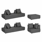 Moderne design udendørs hjørne lounge i homemotion stof - Benito Viadurini