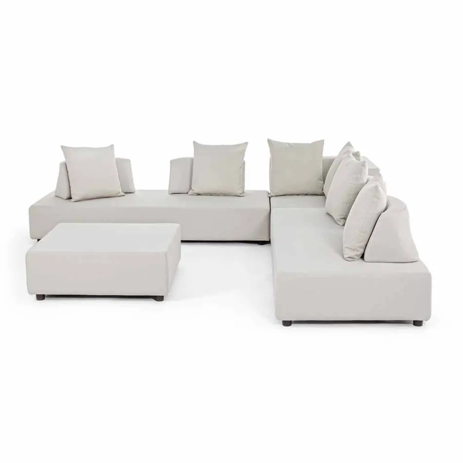 Moderne design udendørs hjørne lounge i homemotion stof - Benito Viadurini