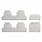 Moderne design udendørs hjørne lounge i homemotion stof - Benito Viadurini