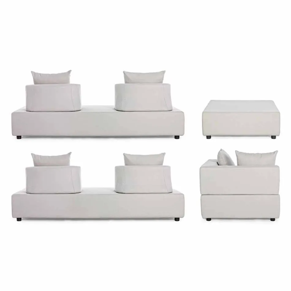 Moderne design udendørs hjørne lounge i homemotion stof - Benito Viadurini