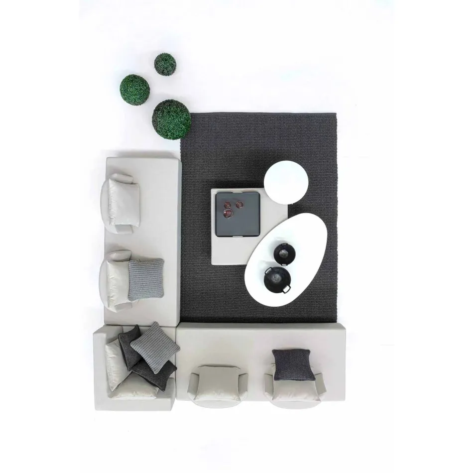 Moderne design udendørs hjørne lounge i homemotion stof - Benito Viadurini