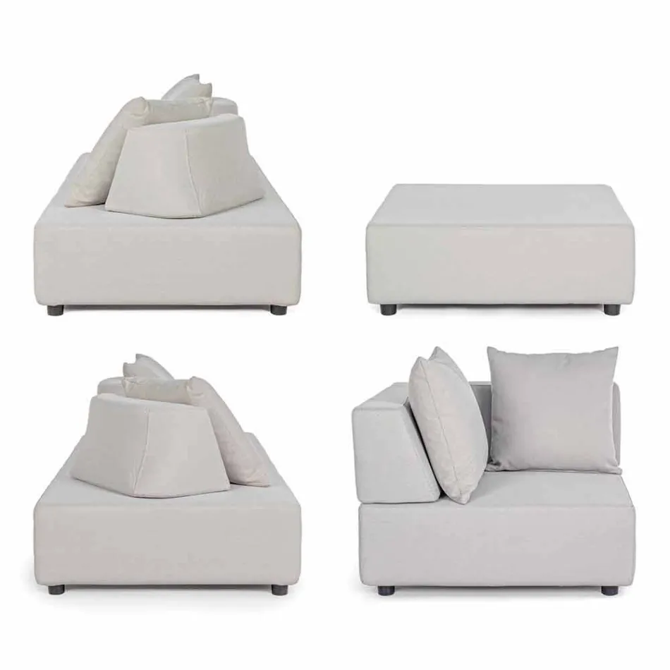 Moderne design udendørs hjørne lounge i homemotion stof - Benito Viadurini