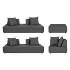 Moderne design udendørs hjørne lounge i homemotion stof - Benito Viadurini