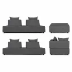 Moderne design udendørs hjørne lounge i homemotion stof - Benito Viadurini