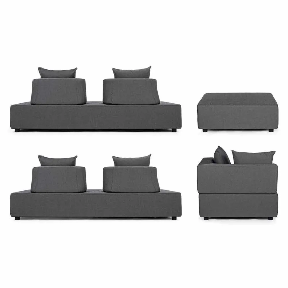 Moderne design udendørs hjørne lounge i homemotion stof - Benito Viadurini