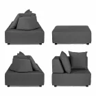 Moderne design udendørs hjørne lounge i homemotion stof - Benito Viadurini