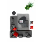 Moderne design udendørs hjørne lounge i homemotion stof - Benito Viadurini