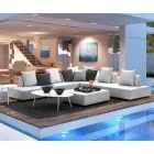 Moderne design udendørs hjørne lounge i homemotion stof - Benito Viadurini